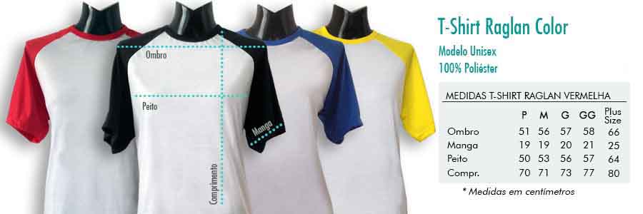 Camiseta Raglan Colorida
