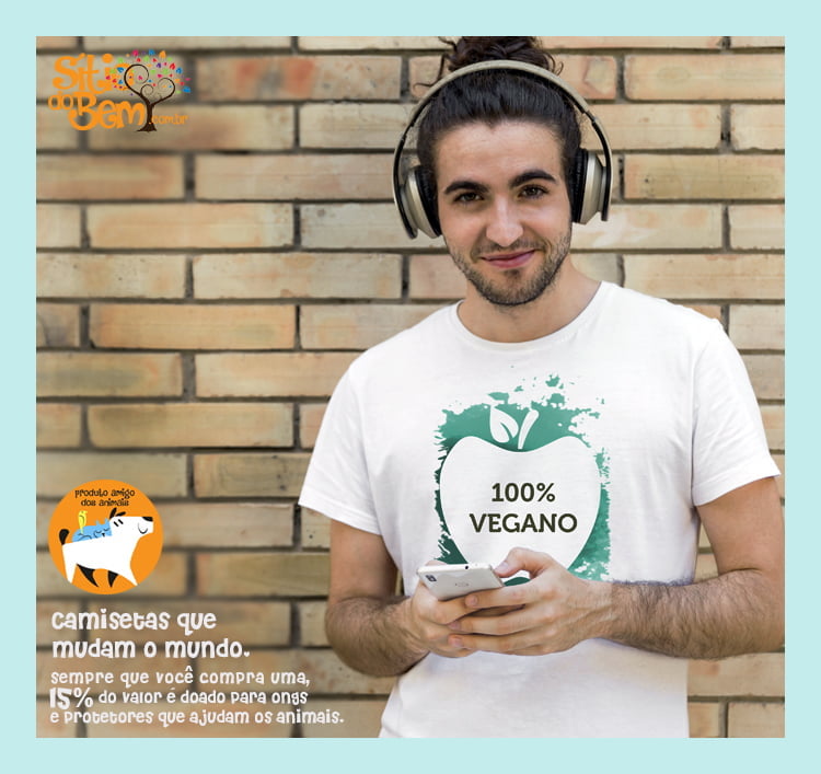 Camiseta com Desenho 100% Vegano