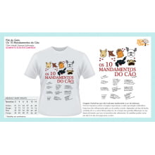 Filé de Gato | Camiseta com Desenho Os 10 Mandamentos do Cão