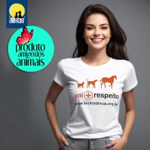 Camiseta desenho meio ambiente ani+respeito