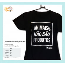 Camiseta Desenho Vegano | Animais Não São Produtos 