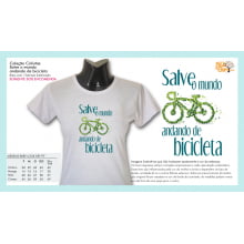 camiseta com desenho Ciclista | Salve o Mundo Andando de Bicicleta