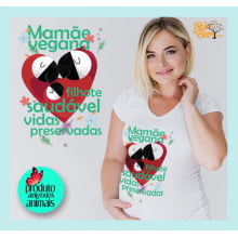 Camiseta com Desenho Mamãe Vegana