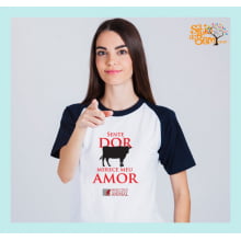 Camiseta Desenho Vegano | Sente Dor Merece Meu Amor Vaquinha